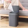 12L / 14L / 16L USB carregando lixo inteligente lata de lixo automático Dustbin inteligente recarregável recarregável lixo elétrico lixo 211222