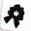 Bunny Ear Hair Scrunchie Velvet Girls Women Knot Bow Hair Band Tie Women Elastic Ponytail Holder Bands Hair Bow