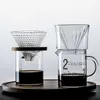 Simple Set V60 Glass Dripper 1-2 Cups Delen Pot Brew Filter Trechter Herbruikbare Koffie Kan