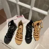 Kvinnor Skor Sandaler 2021 Sommar Hollow Back Zipper High Top High Heels Sandaler Fashion Gladiator Zapatos Verano Mujer