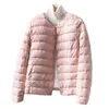 Parkas chauds à col rond 12 couleurs pour femmes, doudoune courte ultra légère, vestes bouffantes portables d'hiver 211130