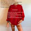 تخصيص crewneck المرأة المعتاد المرأة البلوز pulnove الشارع الشهير المرأة هوديس الخريف طويلة الأكمام فضفاضة عارضة 211222