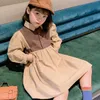 Gooporson Herbst Kleidung für Kinder Koreanische Mode Langarm Prinzessin Kleid Kleine Mädchen Kostüm Vestidos Nette Kinder Kleider Q0716
