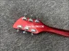 620 660 6 String Metallisk röd elektrisk gitarrkorgsbindning, Signatur Gold Sparkle Pickguard, Lack Gloss Fingerboard, Triangle Inlay, Bigs Tremolo Bridge
