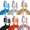 2a 1m 1,5 m 2m 3m legering Nylon flätad tyg USB -typ C -mikrokablar för Samsung S6 S7 S8 S9 S10 Obs 8 9 10 HTC