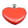 DHL 4.4OZ Hip Flask Stainless Steel Portable Painted Wine Bottle Heart Shape Small Hip Flask Whiskey Vodka Bottle