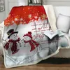 Red Truck Coperte 3D Cartoon Sherpa Coperta Addensare Caldo Super Soft Flanella Office Nap Coperta Buon Natale Divano Biancheria da letto 211019