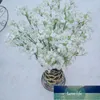 5 pcs branco flores artificiais flores de cerejeira gypsophila plantas falsas diy buquê de casamento vasos home decor Faux Filial de Natal