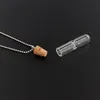 Pendant Necklaces 2PCS Hourglass Bottle Necklace Wishing Essential Oil Keep Small For Women
