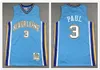 Neworleans 2005-06 Chris Paul 3 Basketbal Jerseys Retro Men Blue Mesh Ademend Shirts Gestikt