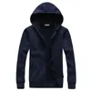 New Plain Mens Zip Up Hoody Jacket Sweatshirt com capuz Zipper masculino Top Outerwear Black Grey Boutique men Frete grátis 201113