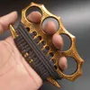 Yeller Iron Four Finger Self Designer Tiger Boxer Clasp Brace Ring Defense Equipment