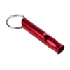 Party Favorit Aluminium Emergency Whistle Keychains Camping Vandring Utomhus Sport Verktyg Multi-Function Training Whistles Keychain YHM423-ZWL