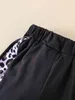 Pantalon de survêtement léopard contrasté pour bébé SHE