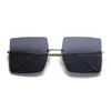 New Perversion Design Half Frame Fashion Unisex Sunglasses Square UV400 Lenses Full Metal Overturn Half Rim Glasses