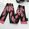 Neuester Damen-Seidenschal, 120 x 7 cm, modische Seidendruckschals für Damen, hochwertige Seidenfaserschals