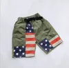 2021 Verão Crianças Crianças Shorts Bebê Estrela Stripe Spled Beach Calças de Cinema Moda Crianças Camo Cartoon Calça Calça S1278