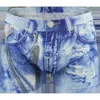 Hommes Denim caleçons 3D Sexy Boxer Jeans Shorts impression classique mode sous-vêtements de Cowboy malles marque