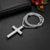 Boniskiss heren kruis hanger kettingen goud unieke open sieraden man lange ophanging ketting parfum fles cruxifixo masculino