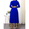 Dorywczo sukienki Lato Wiosna Sukienka Kobiety Vintage Long Party Vestidos Plus Size Slim Patchwork Paski Balowa Suknia Maxi 5xl