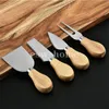 4pcs/set wood Handle sets Oak bamboo Cheese tools Cutter Knife slicer Kit Kitchen cheedse cutter Useful Cooking Tool