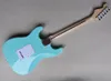 Синие 6 строк Электрическая гитара с пикапами SSS, клена FretBoard, может быть настроена