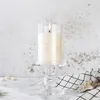 1pc 3.46 / 4.52 / 5.51 i glasstakehållare för 3 \ "Pillar Candle och 3/4 \" Taper Candle Wedding Decoration Candlestick 240c3