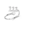 Adjustable Minimalist Finger Ring Jewelry 111 777 888 999 666 Stainless Steel Gold Plating Lucky Angel Number Rings