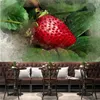 Wallpapers Nordic Minimalist Wallpaper For Living Room Hand-painted Strawberry Fruit Sofa Background Wall Papers Home Decor Bedroom Mural