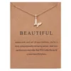 Bijoux nouveauté collier avec carte cadeau éléphant perle amour ailes croix clé signe du zodiaque boussole lotus pendentif pour les femmes