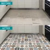 Thothen Floor Sticker Kitchen Oljetät Selfadhesive Badrum Golv Markplattor Ren Wearresistenta PVC -klistermärken 2111244597925