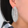 Hoop & Huggie Missvikki Unique Design Fashion Top Quality Shiny Earrings For Noble Women Bride Wedding Anniversary Prom Party Show Gift