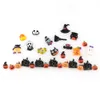 50pc Broom Horse Dynia Chmura Czarownica Żywica Flatback Cabochon Kawaii Żywica Rzemiosła Dekoracji Miniaturowa Żywica Halloween DIY 210727