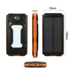 Banques de puissance de téléphone portable Banque de puissance étanche 200000MAH avec deux batteries de modèle universel de boîtier de chargeur solaire USB