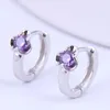 HOOP HUGGIE FASHION ZIRCON SMALL EAR CUFF EARRINGS Toppkvalitet Ladies Silver Färg för kvinnor Smycken Gift 2021