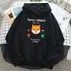 Üzgünüm seni özledim shiba inu baskı hoodies mans kapüşonlu vintage kazak o boyun retro kapüşonlu hip hop moda erkekler hoodies H1227