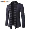 Covrlge Mens Sweaters Long Sleeve Cardigan Male Pull Style Cardigan Clothings Fashion Casual Men Knitwear Sweater Coats MZL047 210813