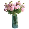3head peony faux fleurs fleurs artificielles bouquet de mariage maison salle bureau table décoration multi-couleurs rose blanc