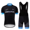 Summer 2021 Black Team Astana Cycling Jersey Bike Suit Ropa Ciclismo Szybkie suche rower
