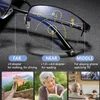 Sunglasses Unbreakable Flexible Progressive Reading Glasses For Men Women Presbyopia Anti Blue Light TR90 Titanium Extra Hardening Lens