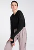 Yoga Outfit LU-34 With Sexy Navel Bare Sports Sweatshirt Women's Hooded Slim Pullover Fitness Long Sleeve Shirts