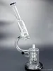 Hot Microscope Glass Bong Oil Rigs Bongs Fumer Narguilé Double Chambre 4 Fusée UFO Percolateur Dab Rig Conduites D'eau