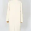 Abrigos Mujer UK New Women Women Spring Winter Simple White Wooli Long Coat femmina Spessata Casacos T190903