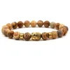 Bracelet élastique en pierre naturelle, lave noire, sable volcanique, œil de tigre, perles de bouddha, pour hommes et femmes, accessoires, bijoux cadeau