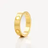 Stainless Steel Lover Wedding Rings Woman Men 18k Gold Plated Promise Ring For Female Women Gift Forever Love Christmas Accessories With Jewelry Pouches