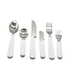 Sublimering vit porslin set rostfritt stål bestick serviser västra silverware kök kniv sked gaffel middag uppsättning barn vuxen