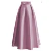 Plus Size Saias Faldas Mujer Moda Abaya Dubai Turkish Long Plissado Maxi Cintura Alta Saia Mulheres Jupe Longue Femme Saias 210309