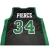 Nikivip College Inglewood High School Basketball Jersey Paul 34 Pierce Jersey Throwback Green gestikte borduurwerk op maat gemaakte grote size S-5XL
