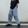 Men's Jeans PR Love Graffiti Print Pants 2021 Autumn Fashion Casual Men Streetwear Loose Oversize Korean Hip Hop Trousers