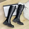 Boots Women039s High Laceup Platform Lolita Style Shoes caliers en cuir authentique Automne Mode Overtheknee 20213425554
